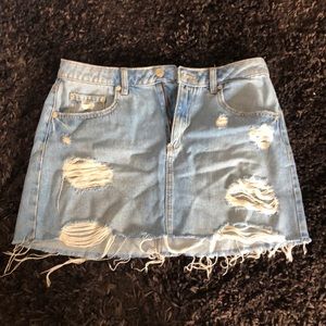 Denim mini skirt